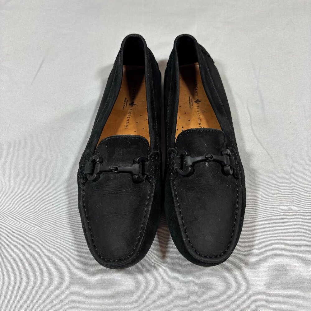 Mercanti Fiorentini Black Driving Moccasin Horse Bit Loafer Shoe Size 6